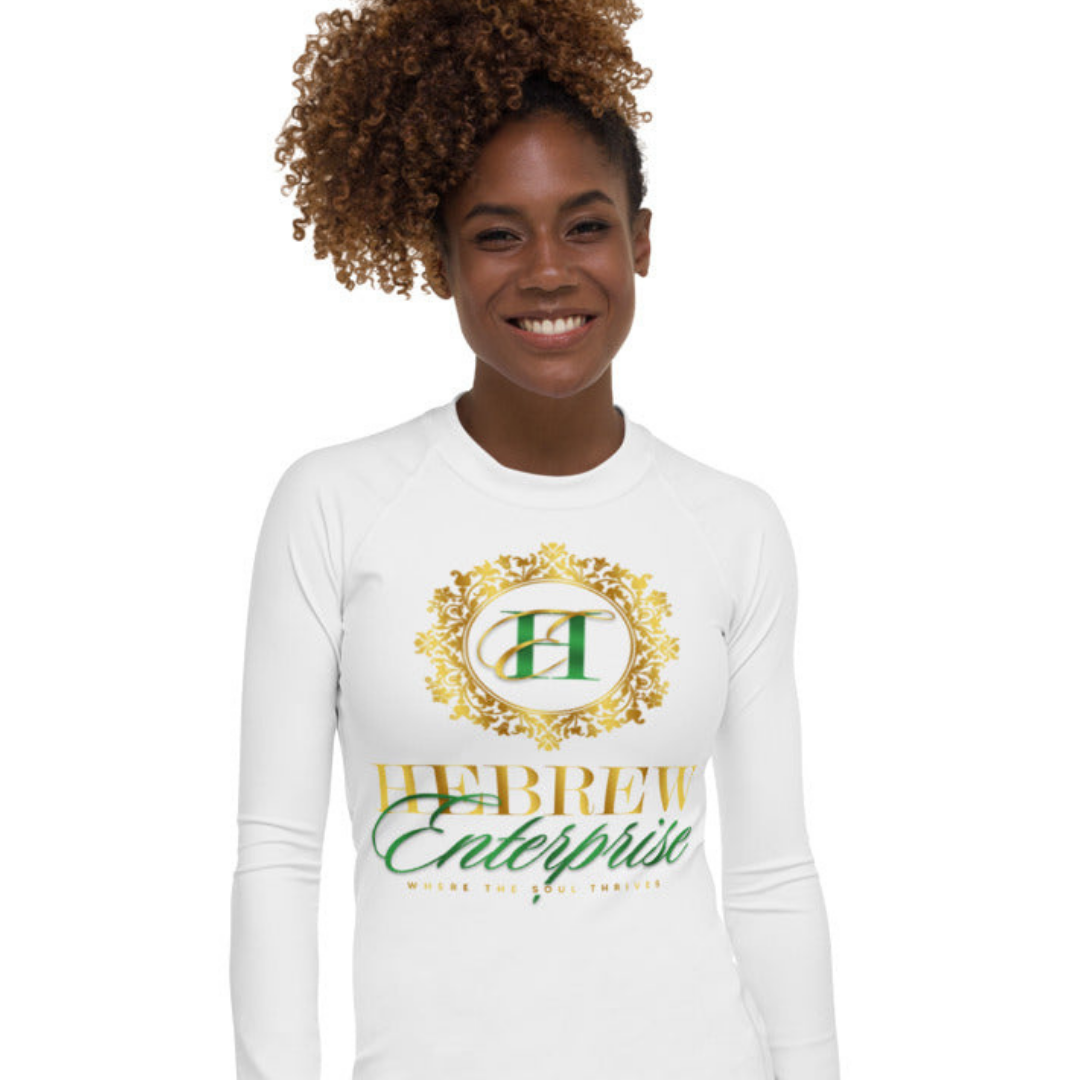 Hebrew Enterprise Women's long Sleeve Rash Guard Shirt